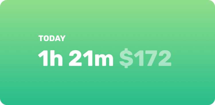 Keep track of time and earnings