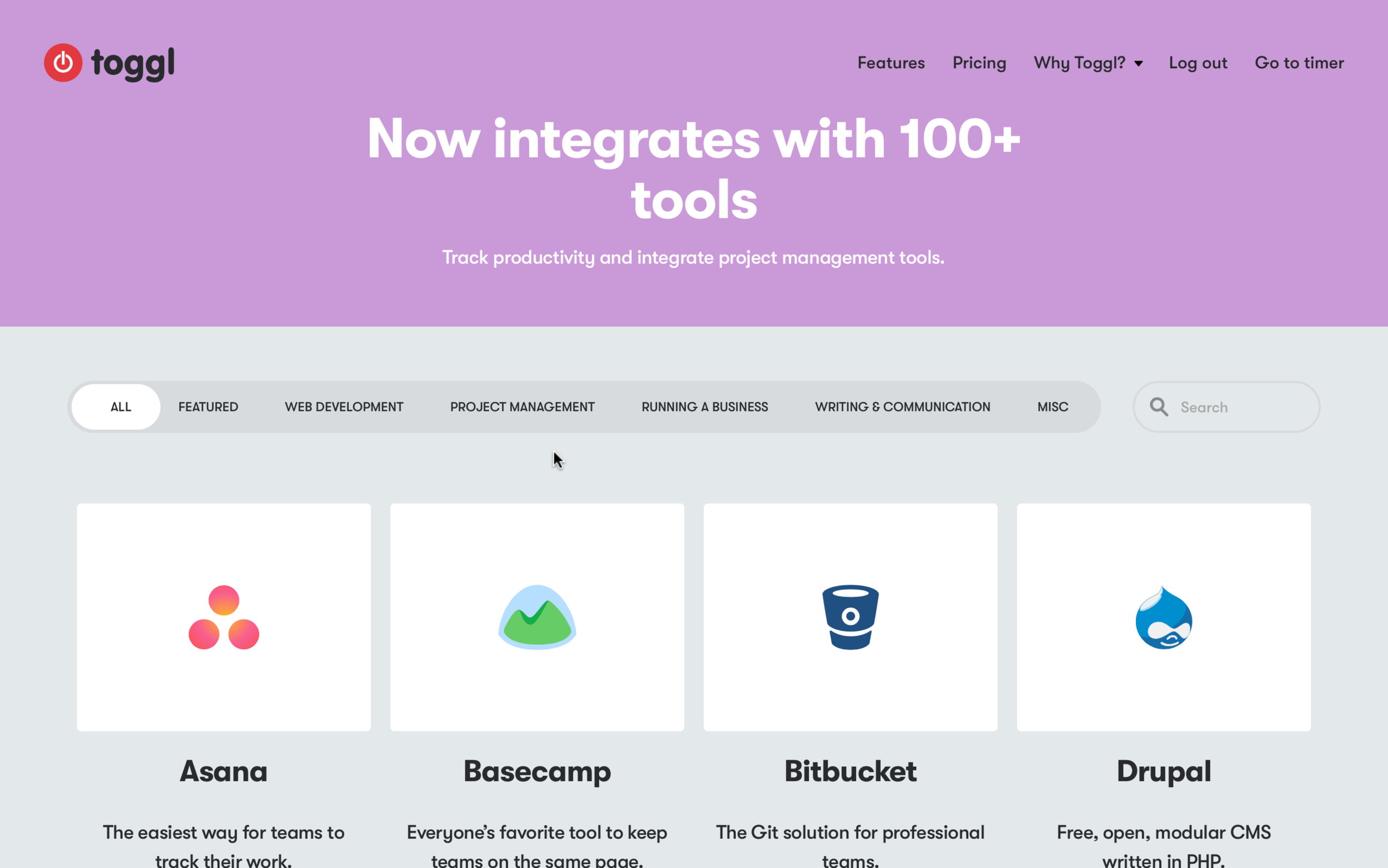 Toggl integrations